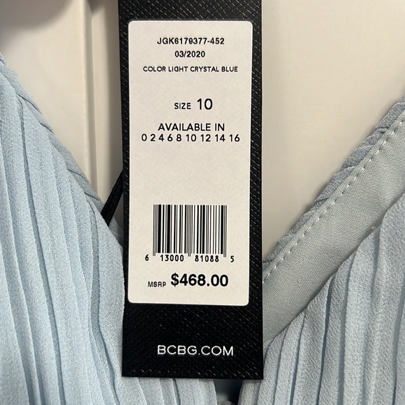 BCBG MAXAZRIA- light crystal blue gown - Picture 8 of 8